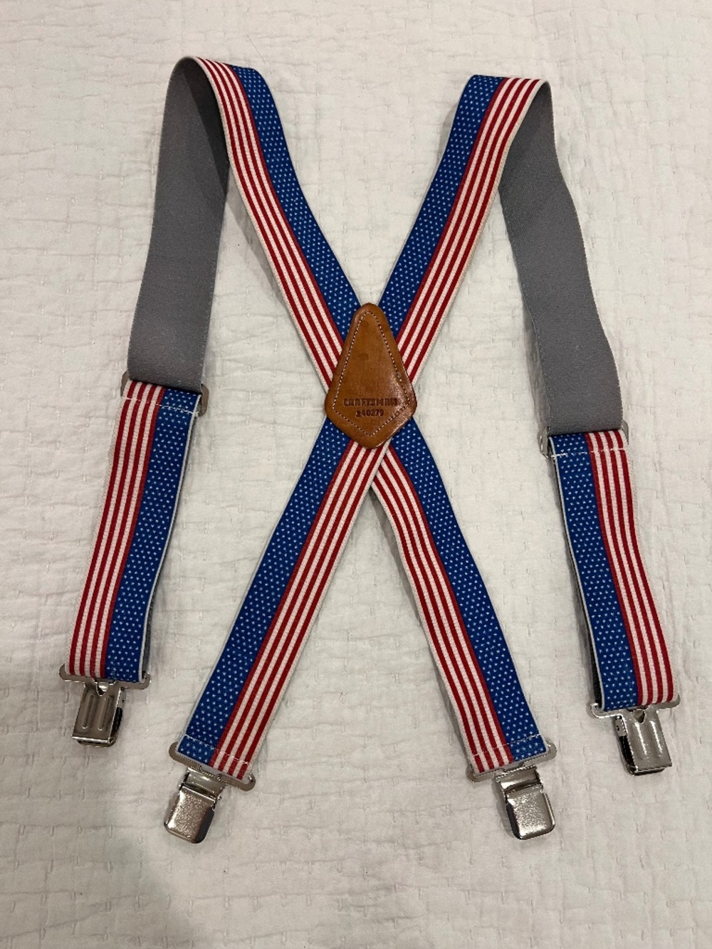 Craftsman Suspenders Mens American Flag 940279 Workman Adjustable Trade Pants